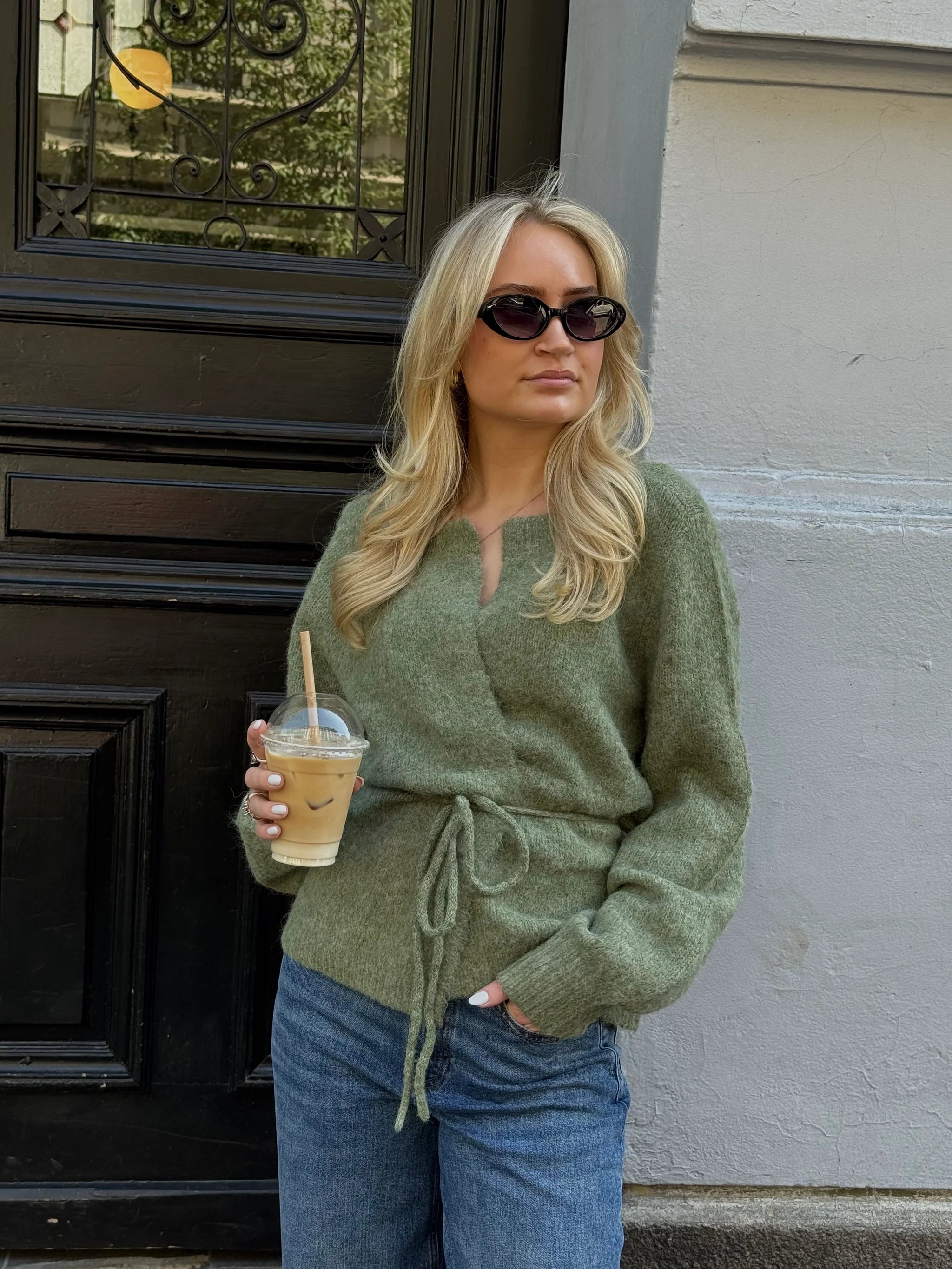 VMBERRY Knitted Cardigan - Oil Green